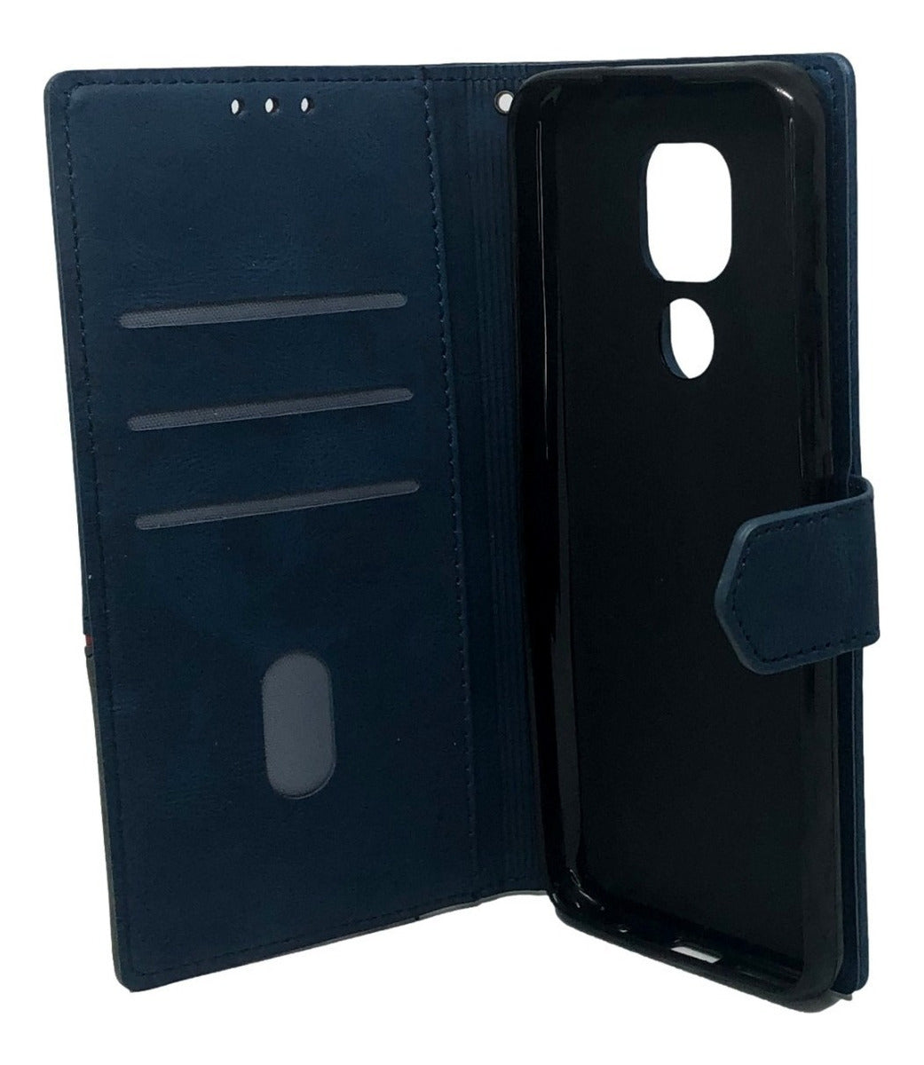 Para Motorola G9 Play Funda Billetera Cuero Elegante