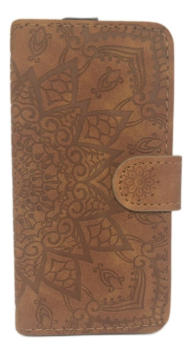 Carcasa Cuero Billetera Para Samsung S8+ Mandala Colores