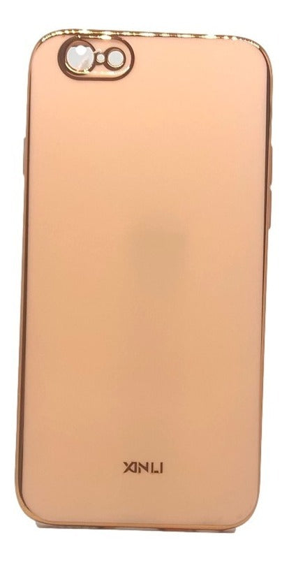 Para iPhone 6 / 6s Funda De Lujo Bordes Dorados Silicona