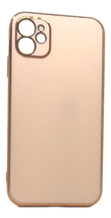 Para iPhone 11 Funda De Lujo Bordes Dorados Silicona