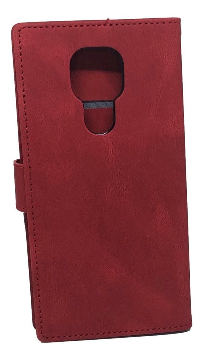 Para Motorola G9 Play Funda Billetera Cuero Elegante