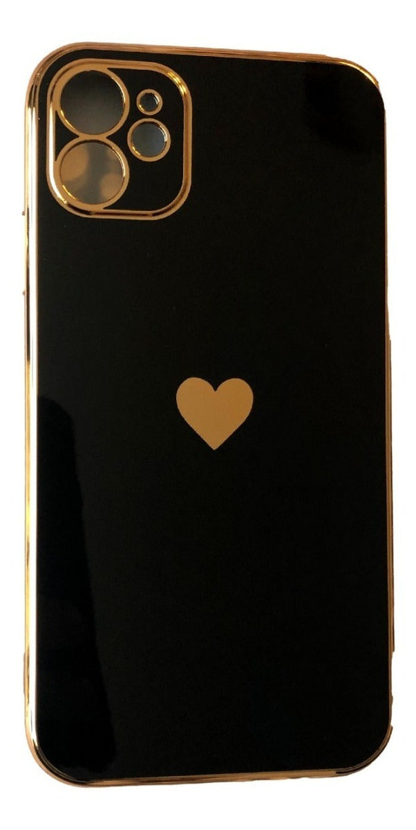 Para iPhone 11 Funda De Lujo Bordes Dorados Silicona