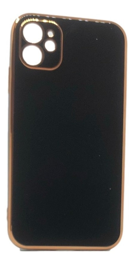 Para iPhone 11 Funda De Lujo Bordes Dorados Silicona