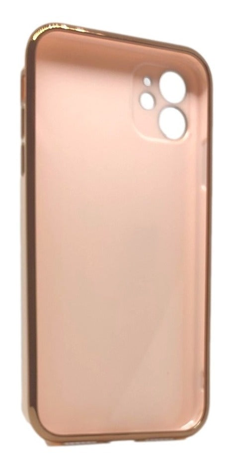 Para iPhone 11 Funda De Lujo Bordes Dorados Silicona