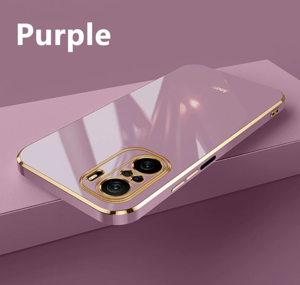 Para iPhone 11 Funda De Lujo Bordes Dorados Silicona