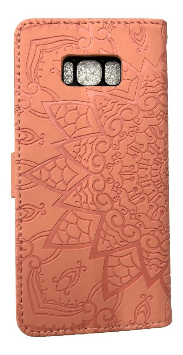 Carcasa Cuero Billetera Para Samsung S8+ Mandala Colores