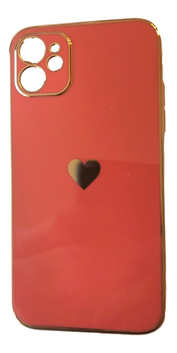 Para iPhone 11 Funda De Lujo Bordes Dorados Silicona