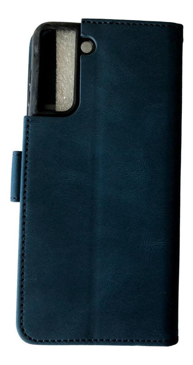 Para Samsung S21+ , Funda De Cuero Tipo Billetera Elegante