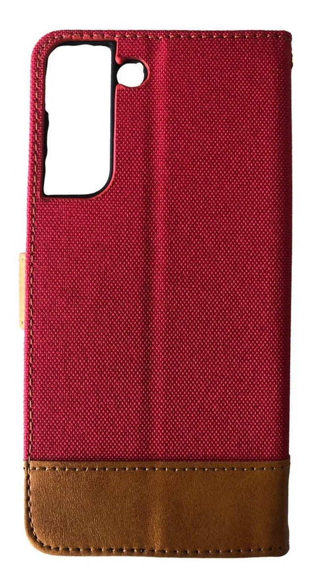 Para Samsung S22+ Funda Billetera Cuero Tela - Colores