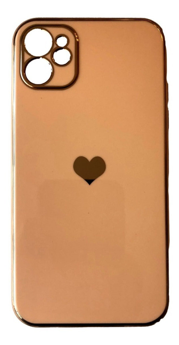 Para iPhone 11 Funda De Lujo Bordes Dorados Silicona