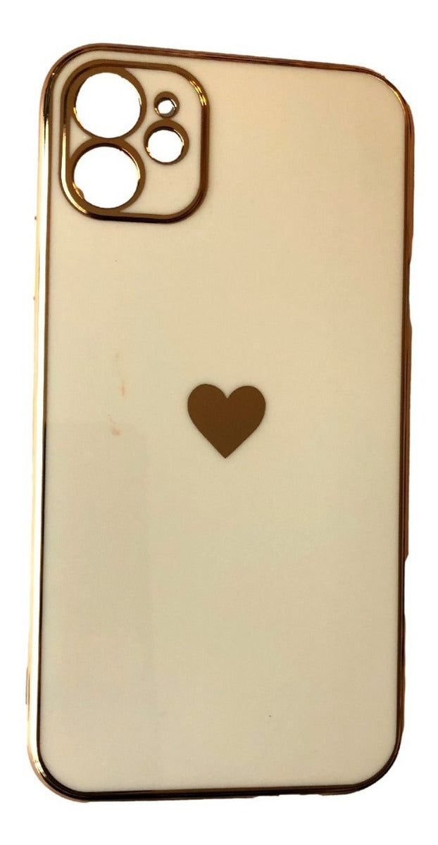 Para iPhone 11 Funda De Lujo Bordes Dorados Silicona