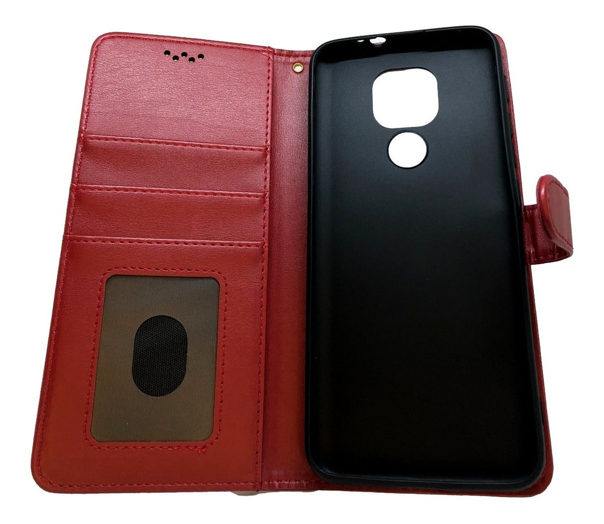 Motorola E7 Plus - Funda Billetera Cuero C/tarjetero