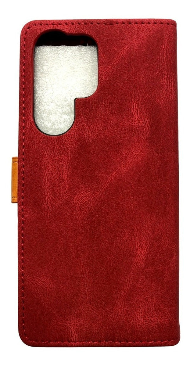 Para Samsung S22 Ultra Funda Cuero Tipo Billetera Elegante