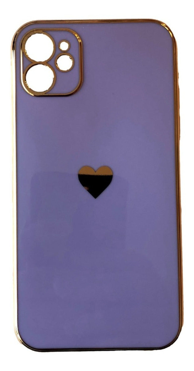 Para iPhone 11 Funda De Lujo Bordes Dorados Silicona