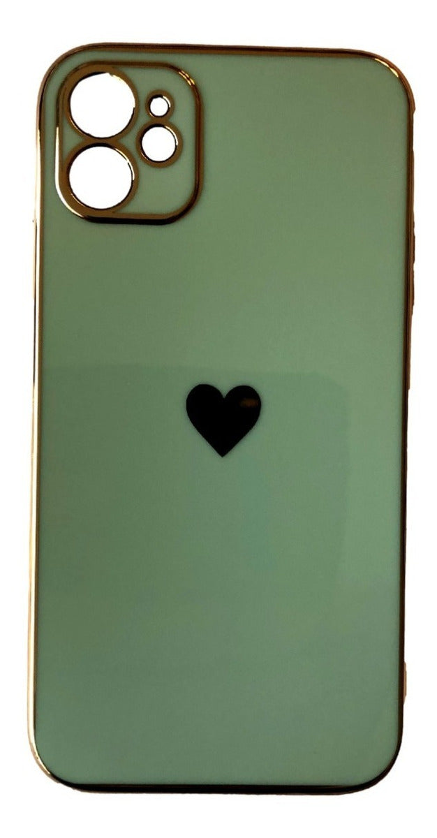 Para iPhone 11 Funda De Lujo Bordes Dorados Silicona