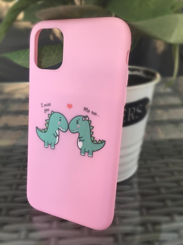 Para iPhone 11 Carcasa Diseño Dinosaurio Rosa - I Miss You