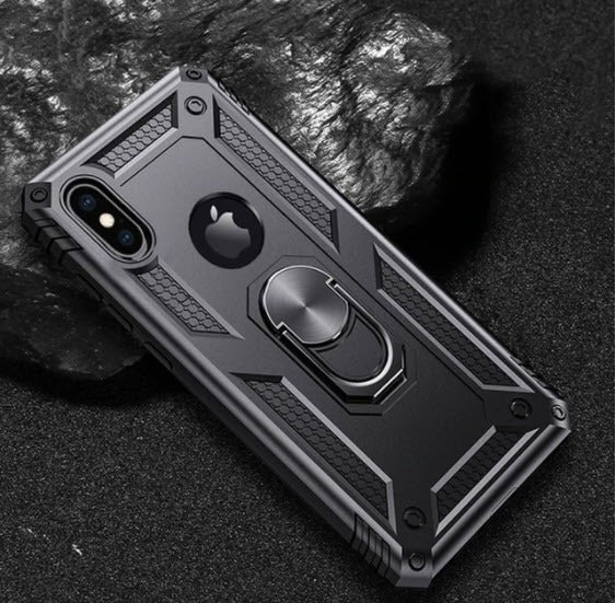 Para iPhone 11, Carcasa Tipo Armadura Con Anilla Magnética