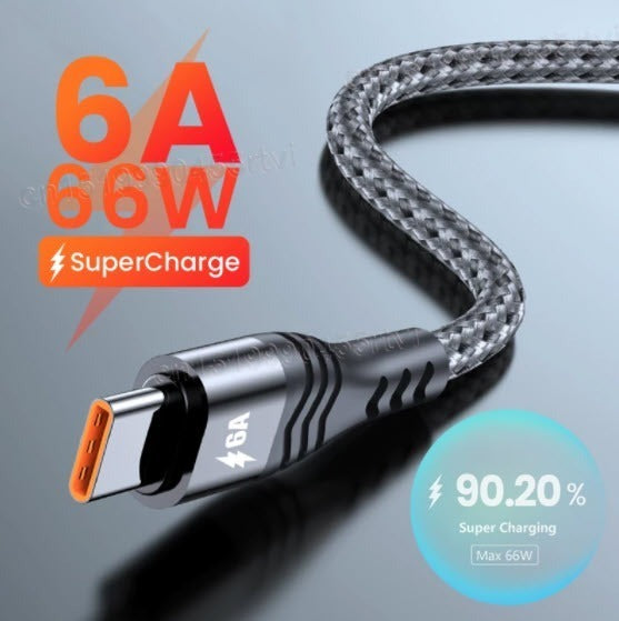 Cable Turbo 66w 6a Tipo C / Compatible Carga Ultra Rápida