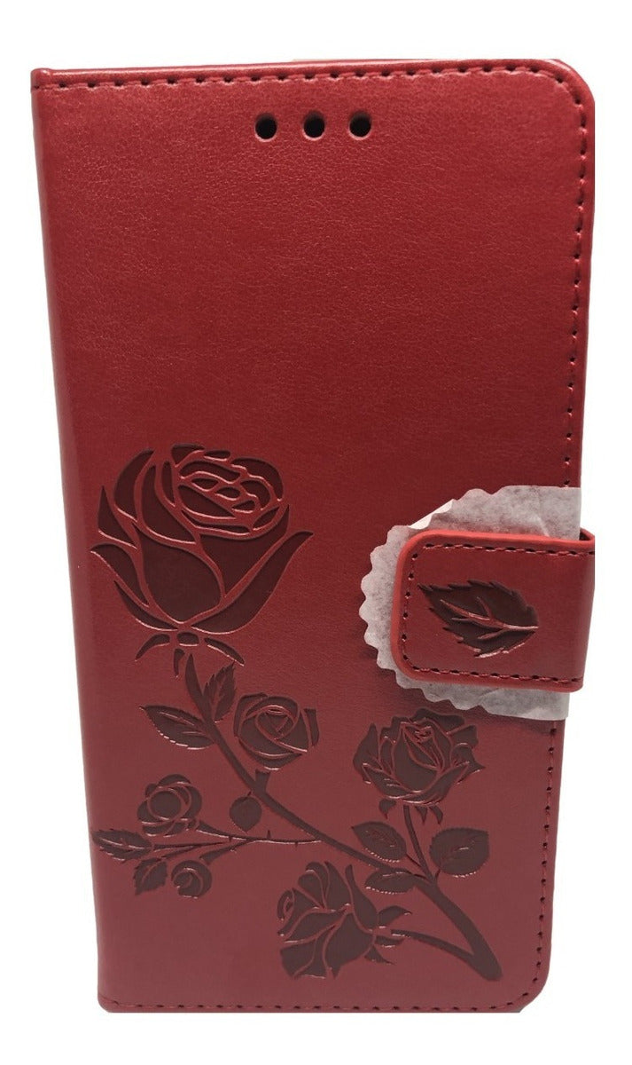 Para iPhone 11 - Rosas, Funda De Cuero Tipo Billetera