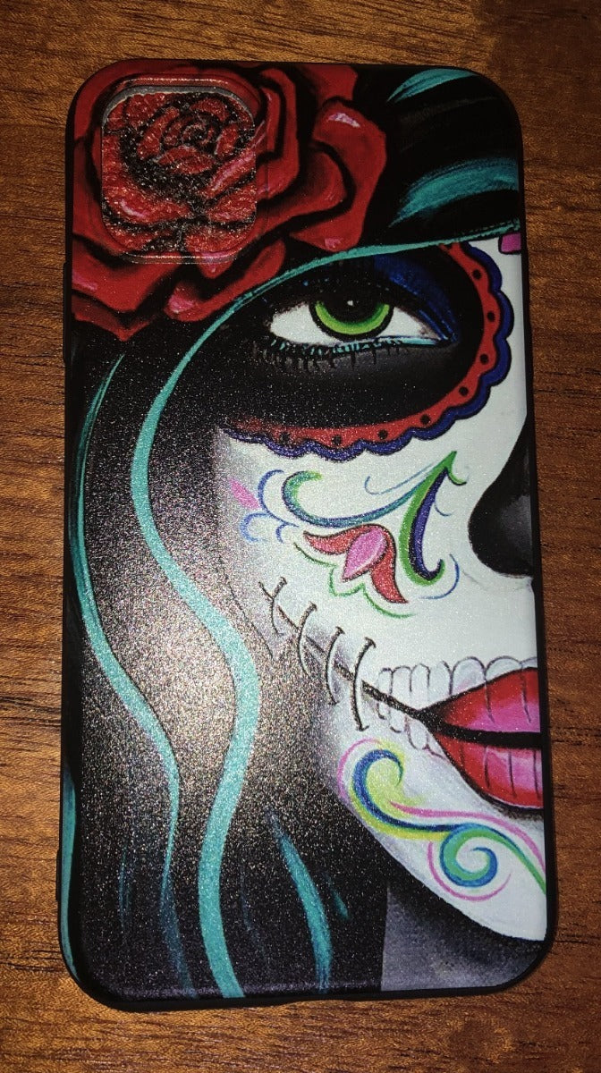 Para iPhone 11 Carcasa Silicona Calavera Mexicana