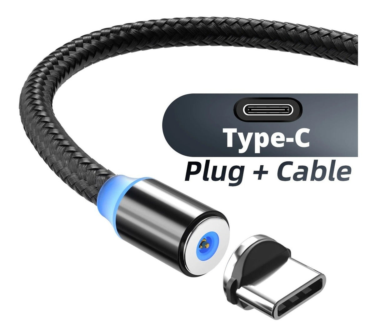 Cable Magnético 3 En 1, Compatible iPhone, Samsung, Usb-c