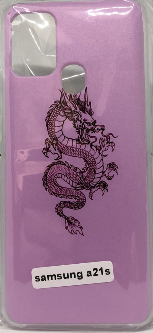 Para Samsung A21s - Carcasa Rigida - Dragon Rosa