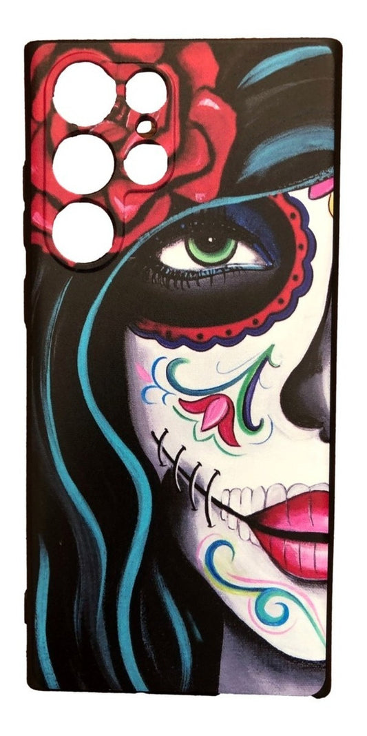 Para Samsung S22 Ultra - Calavera Mujer - Estilo Mexicano