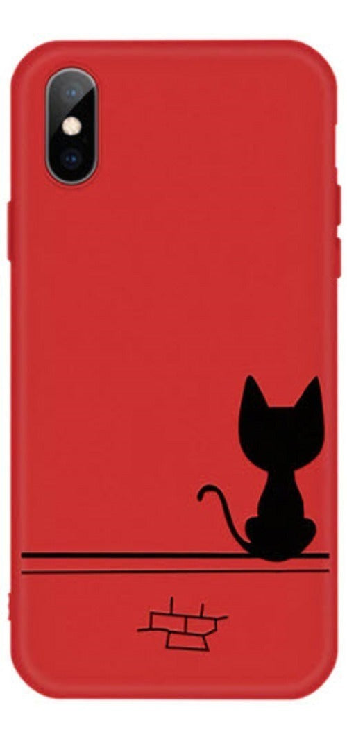 Para iPhone 11 Gato En Muro  - Carcasa Flexible