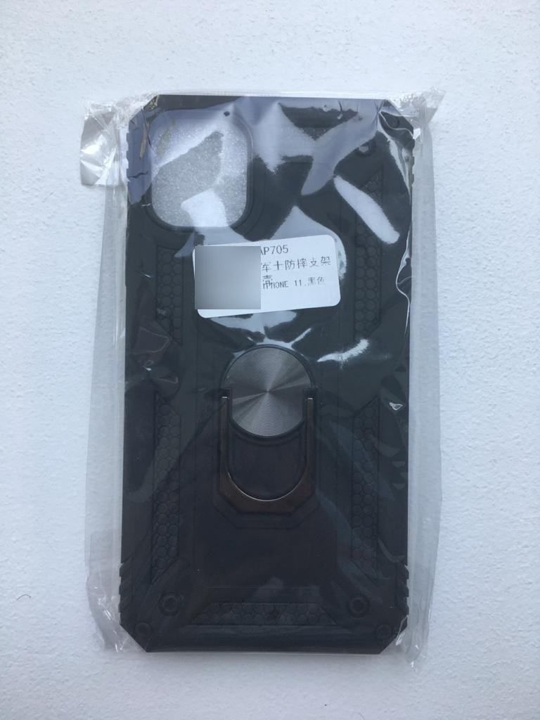 Para iPhone 11, Carcasa Tipo Armadura Con Anilla Magnética