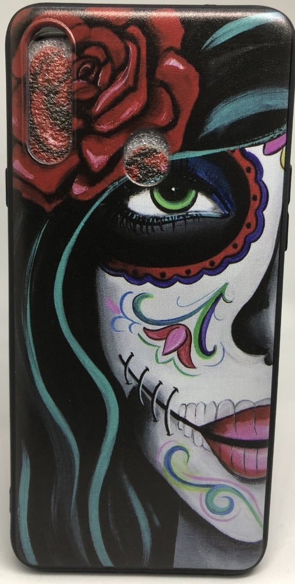 Para Samsung A20s - Calavera Mujer Estilo Mexicano