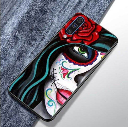 Para Samsung A51 - Calavera Mujer - Estilo Mexicano