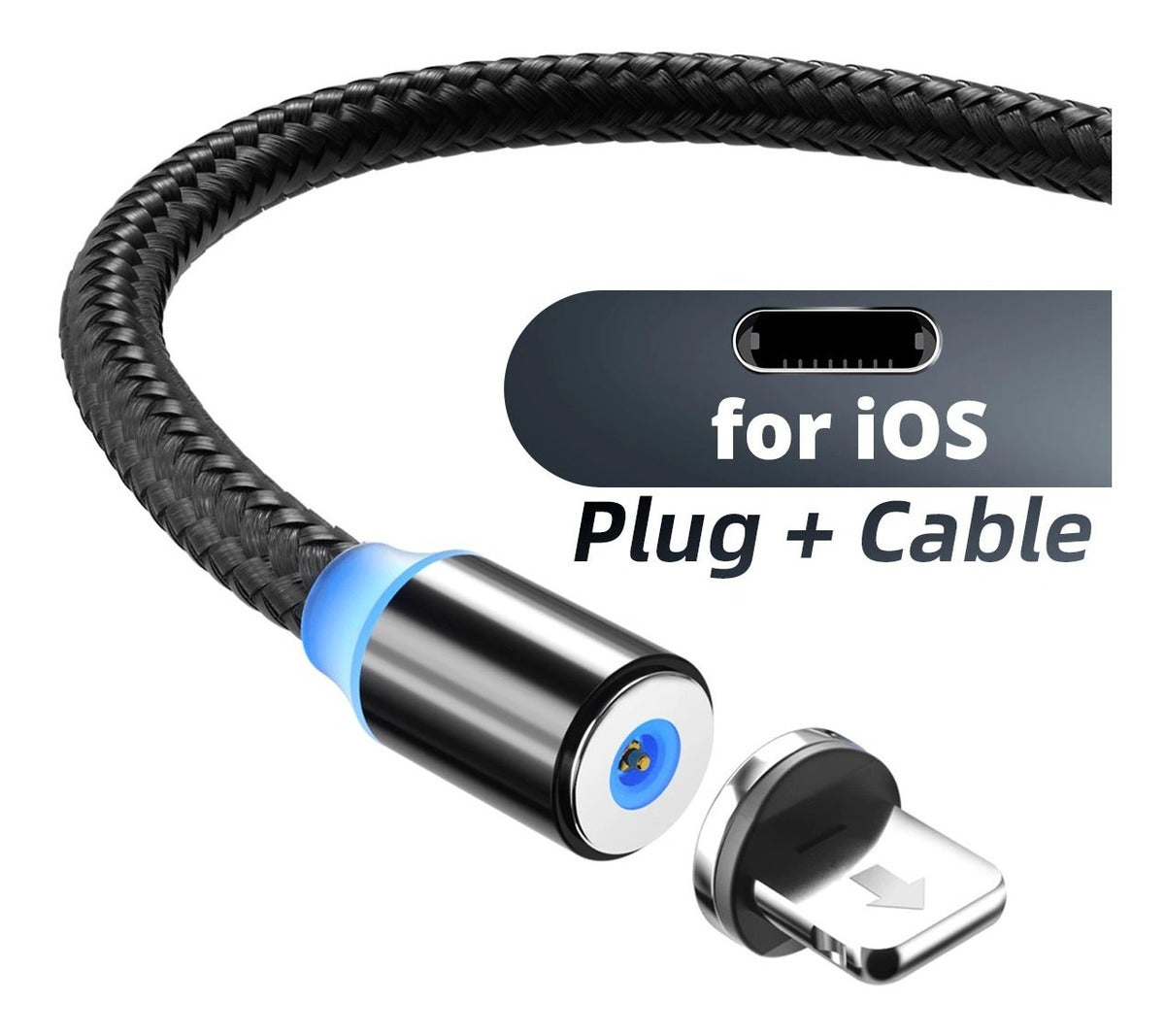 Cable Magnético 3 En 1, Compatible iPhone, Samsung, Usb-c