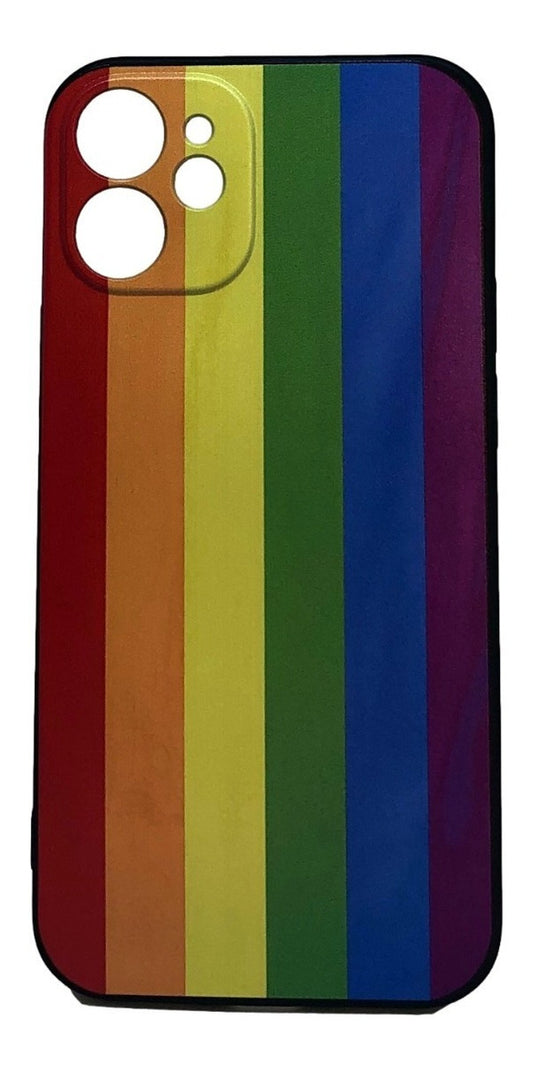 Para iPhone 12 Mini-  Carcasa Silicona - Arcoiris